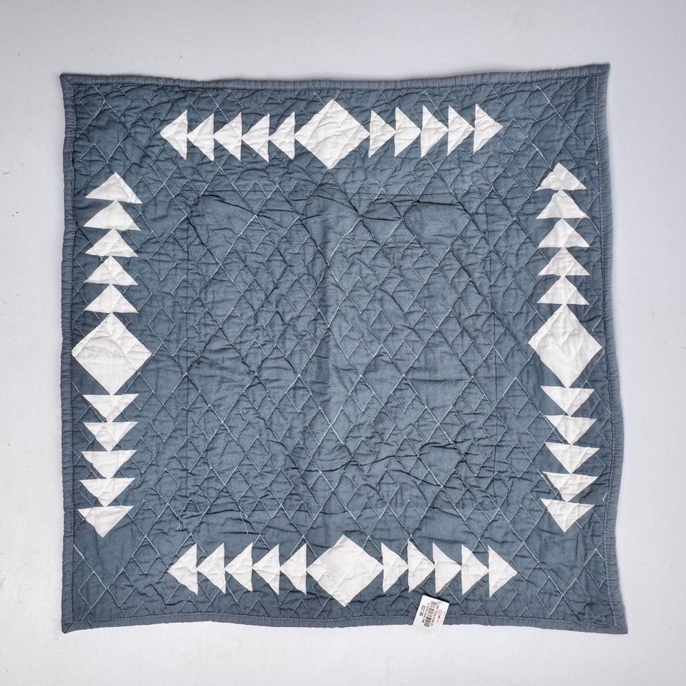 NWT Linden Street Coventry Blue and White Quilted Euro Sham